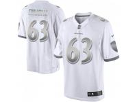 Limited Men's Michael Onuoha Baltimore Ravens Nike Platinum Jersey - White