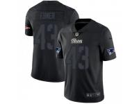 Limited Men's Nate Ebner New England Patriots Nike Jersey - Black Impact Vapor Untouchable