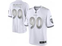 Limited Men's Pernell McPhee Baltimore Ravens Nike Platinum Jersey - White