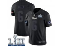 Limited Men's Ryan Allen New England Patriots Nike Super Bowl LIII Jersey - Black Impact Vapor Untouchable