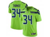 Limited Men's Simeon Thomas Seattle Seahawks Nike Color Rush Neon Jersey - Green