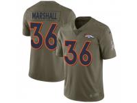 Limited Men's Trey Marshall Denver Broncos Nike 2017 Salute to Service Jersey - Green