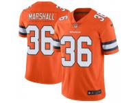 Limited Men's Trey Marshall Denver Broncos Nike Color Rush Vapor Untouchable Jersey - Orange