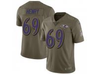 Limited Men's Willie Henry Baltimore Ravens Nike 2017 Salute to Service Jersey - Green