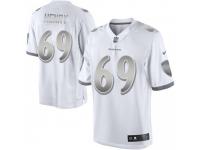 Limited Men's Willie Henry Baltimore Ravens Nike Platinum Jersey - White