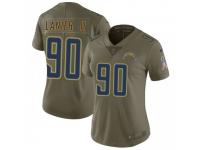 Limited Women's Anthony Lanier II Los Angeles Chargers Nike 2017 Salute to Service Jersey - Green