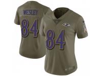 Limited Women's Antoine Wesley Baltimore Ravens Nike 2017 Salute to Service Jersey - Green