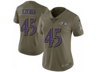 Limited Women's Christopher Ezeala Baltimore Ravens Nike 2017 Salute to Service Jersey - Green
