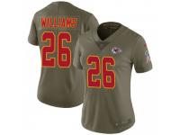 Limited Women's Damien Williams Kansas City Chiefs Nike 2017 Salute to Service Jersey - Green