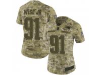 Limited Women's Deatrich Wise Jr. New England Patriots Nike 2018 Salute to Service Jersey - Camo