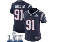 Limited Women's Deatrich Wise Jr. New England Patriots Nike Team Color Super Bowl LIII Vapor Untouchable Jersey - Navy