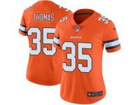 Limited Women's Dymonte Thomas Denver Broncos Nike Color Rush Vapor Untouchable Jersey - Orange