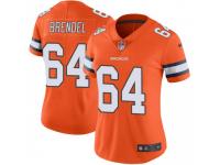 Limited Women's Jake Brendel Denver Broncos Nike Color Rush Vapor Untouchable Jersey - Orange