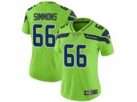 Limited Women's Jordan Simmons Seattle Seahawks Nike Color Rush Neon Jersey - Green
