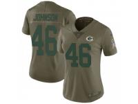 Limited Women's Malcolm Johnson Green Bay Packers Nike 2017 Salute to Service Jersey - Green