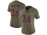 Limited Women's Trey Marshall Denver Broncos Nike 2017 Salute to Service Jersey - Green