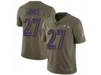 Limited Youth Cyrus Jones Baltimore Ravens Nike 2017 Salute to Service Jersey - Green