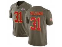 Limited Youth Darrel Williams Kansas City Chiefs Nike 2017 Salute to Service Jersey - Green