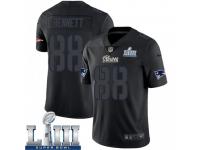 Limited Youth Martellus Bennett New England Patriots Nike Super Bowl LIII Jersey - Black Impact Vapor Untouchable