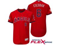 Los Angeles Angels #6 Yunel Escobar Red Stars & Stripes 2016 Independence Day Flex Base Jersey