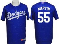 Los Angeles Dodgers #55 Russell Martin Conventional 3D Version Blue Jersey
