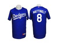Los Angeles Dodgers #8 Don Mattingly Conventional 3D Version Blue Jersey