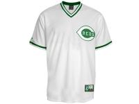 Majestic Cincinnati Reds Cooperstown Collection Baseball Jersey - White Green