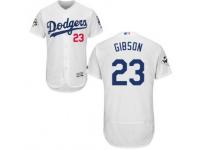 Majestic Kirk Gibson Authentic Men's 2017 World Series Bound Jersey - MLB Los Angeles Dodgers #23 White Home Flex Base