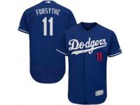 Majestic Logan Forsythe Authentic Men's Jersey - MLB Los Angeles Dodgers #11 Royal Blue Alternate Flex Base