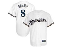 Majestic Ryan Braun Milwaukee Brewers Youth Replica Player Jersey - White