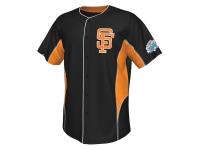Majestic San Francisco Giants Cooperstown Collection Team Leader Button-Up Jersey - Black