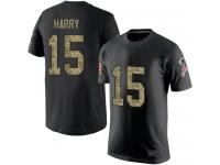Men #15 N'Keal Harry Black Camo Football Salute to Service New England Patriots T-Shirt
