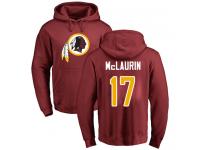 Men #17 Terry McLaurin Maroon Football Name & Number Logo Washington Redskins Pullover Hoodie