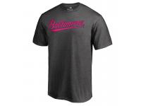 Men 2017 Mother's Day Baltimore Orioles Pink Wordmark Heather Gray T-Shirt