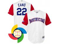 Men 2017 World Baseball Classic Dominican Robinson Cano White Jersey