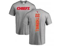 Men #22 Juan Thornhill Ash Football Backer Kansas City Chiefs T-Shirt