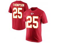 Men #25 Darwin Thompson Red Football Rush Pride Name & Number Kansas City Chiefs T-Shirt
