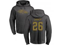 Men #26 Maurice Canady Ash Football One Color Baltimore Ravens Pullover Hoodie