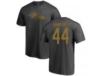 Men #44 Marlon Humphrey Ash Football One Color Baltimore Ravens T-Shirt