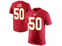 Men #50 Darron Lee Red Football Rush Pride Name & Number Kansas City Chiefs T-Shirt
