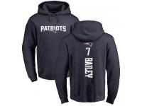 Men #7 Jake Bailey Navy Blue Football Backer New England Patriots Pullover Hoodie