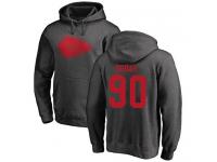 Men #90 Emmanuel Ogbah Ash Football One Color Kansas City Chiefs Pullover Hoodie