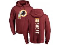 Men #90 Montez Sweat Maroon Football Backer Washington Redskins Pullover Hoodie