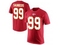 Men #99 Khalen Saunders Red Football Rush Pride Name & Number Kansas City Chiefs T-Shirt
