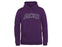 Men Abilene Christian University Wildcats Arch Name Pullover Hoodie - Purple