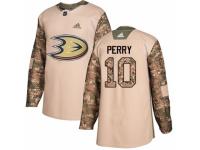 Men Adidas Anaheim Ducks #10 Corey Perry Camo Veterans Day Practice NHL Jersey