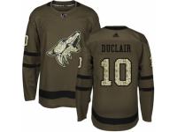 Men Adidas Arizona Coyotes #10 Anthony Duclair Green Salute to Service NHL Jersey