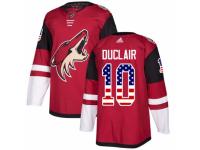 Men Adidas Arizona Coyotes #10 Anthony Duclair Red USA Flag Fashion NHL Jersey