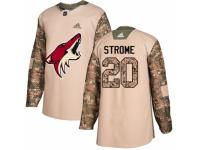 Men Adidas Arizona Coyotes #20 Dylan Strome Camo Veterans Day Practice NHL Jersey