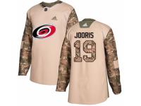 Men Adidas Carolina Hurricanes #19 Josh Jooris Camo Veterans Day Practice NHL Jersey